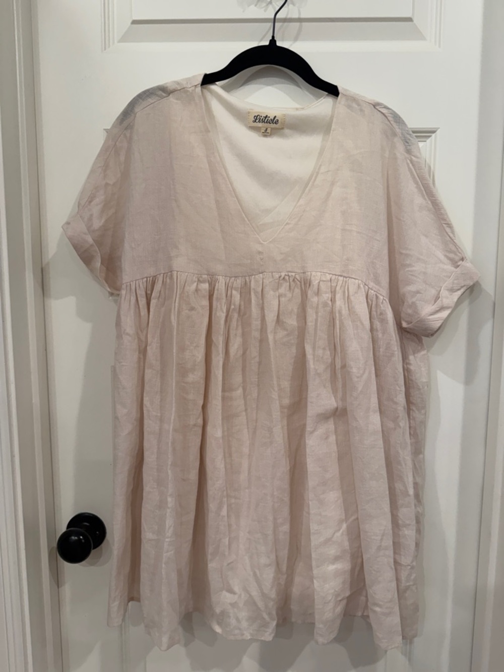 Listicle Cream Babydoll Dress